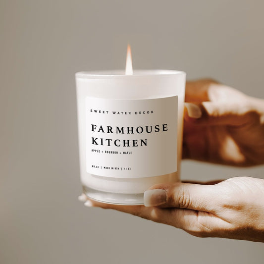 Farmhouse Kitchen Soy Candle - White Jar - 11 oz