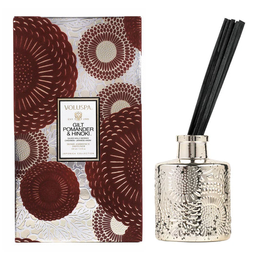 Gilt Pomander & Hinoki Reed Diffuser
