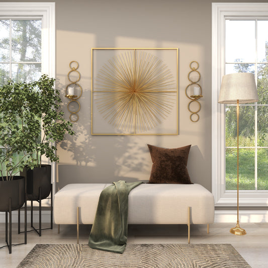 Metal Single Candle Wall Sconce