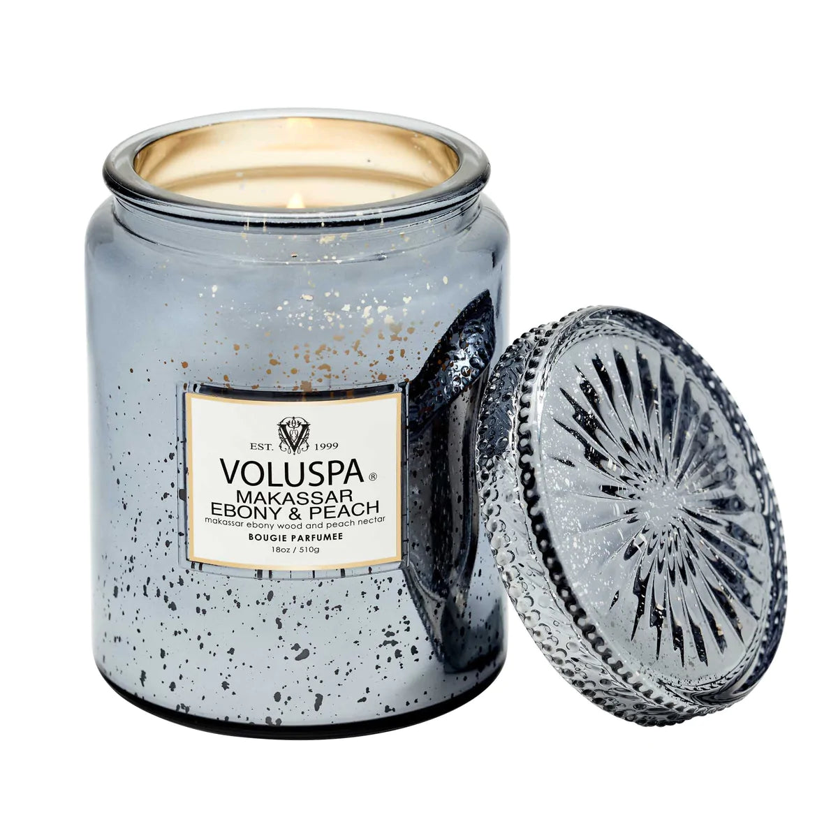 Makassar Ebony & Peach Large Jar Candle