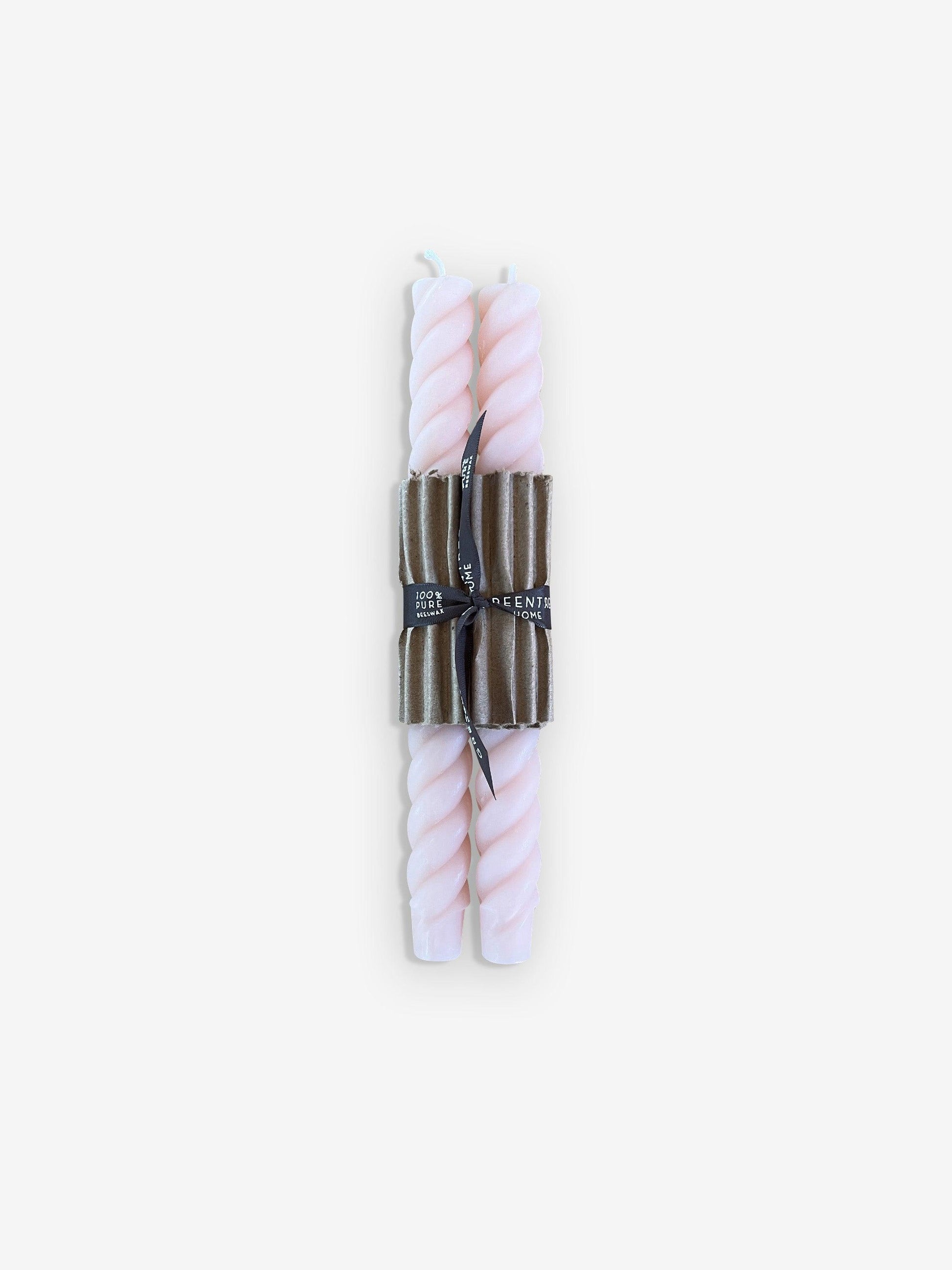 Pair of 10" Rope Taper Candles by Greentree Home - MONC XIII