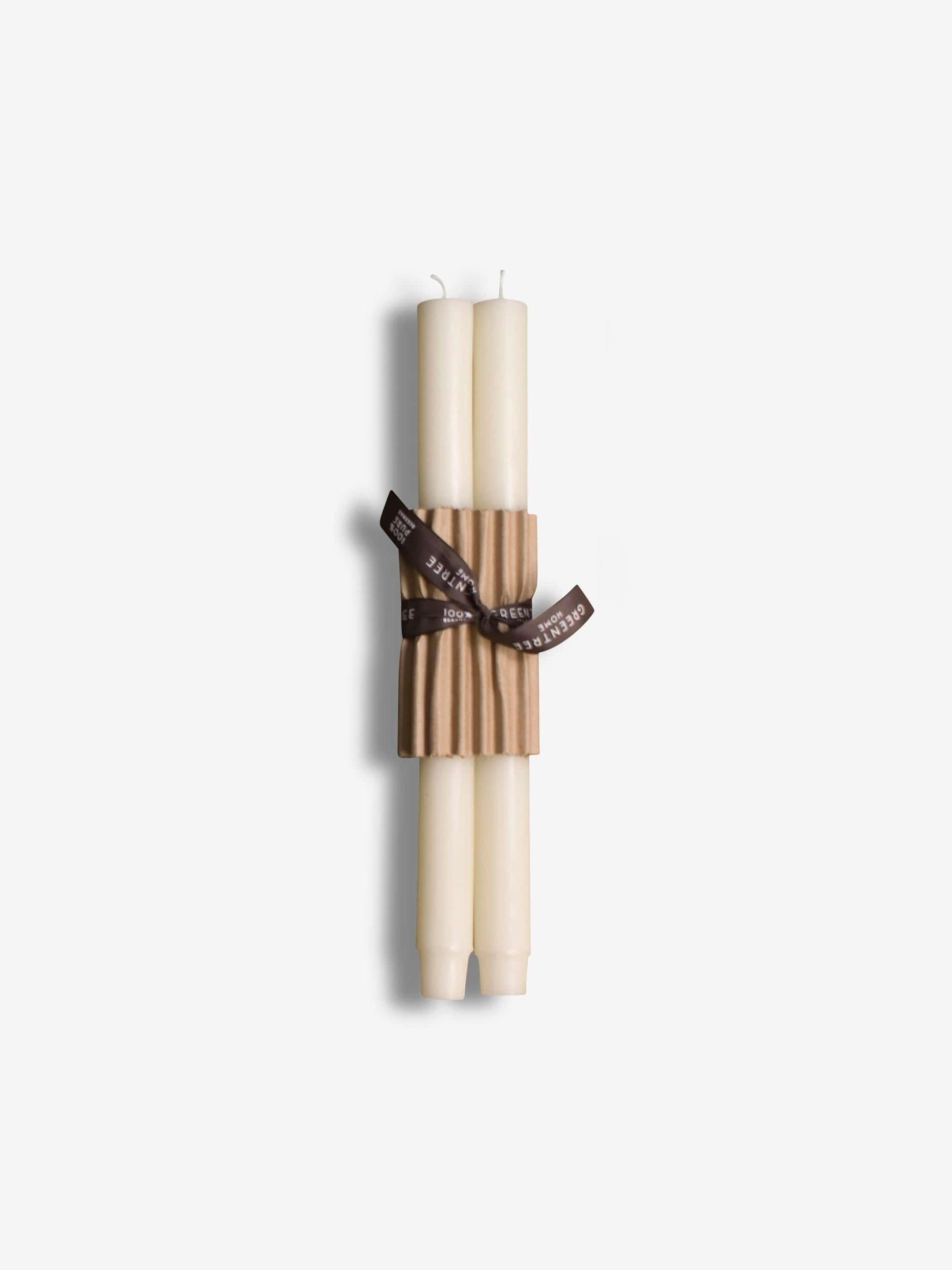 Greentree Home Pair of 12" Church Taper Candles by Greentree Home Home Accessories New Candles and Home Fragrance Cream