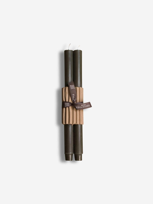Greentree Home Pair of 12" Church Taper Candles by Greentree Home Home Accessories New Candles and Home Fragrance Black