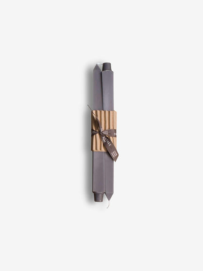 Greentree Home Pair of 12" Square Taper Candles by Greentree Home Home Accessories New Candles and Home Fragrance Grey