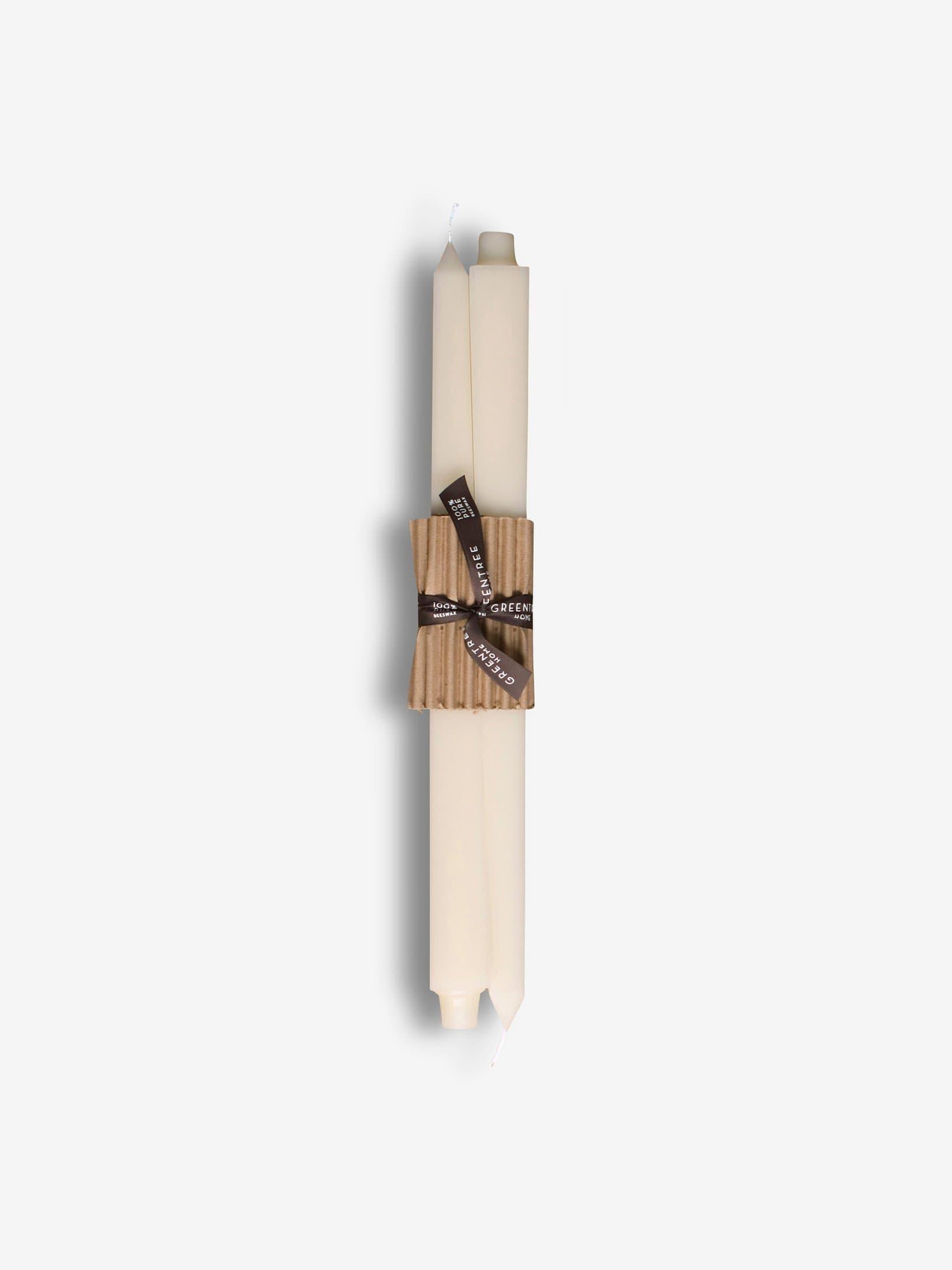 Greentree Home Pair of 16" Square Taper Candles by Greentree Home Home Accessories New Candles and Home Fragrance Cream
