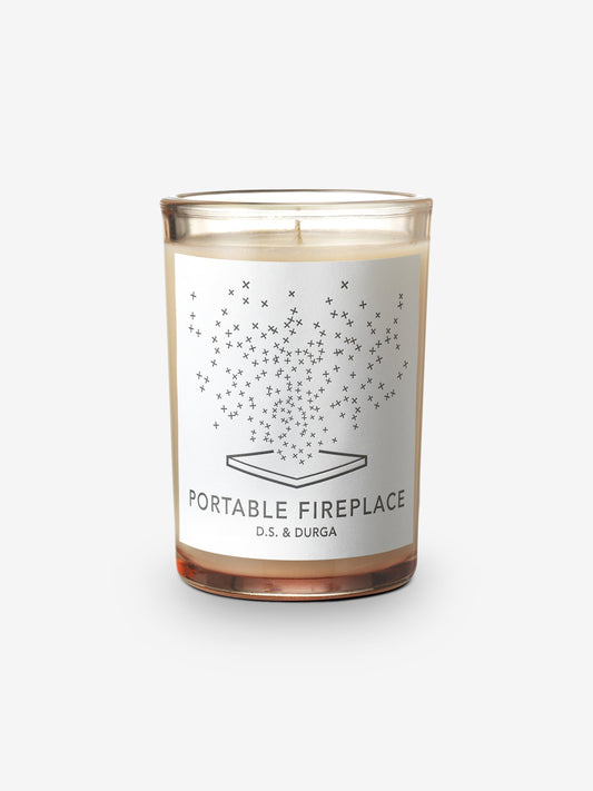 D.S. & Durga Portable Fireplace Candle by D.S. & Durga Home Accessories New Candles and Home Fragrance 4" H x 2.75" Diameter / Natural / Wax
