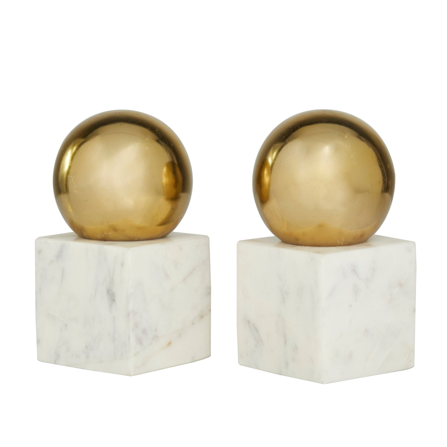Marble Orb Bookends ( Set of 2 ) 2 Colors