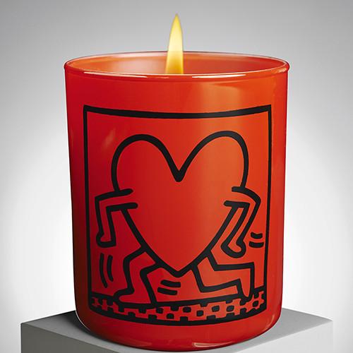 Keith Haring Candles by Ligne Blanche Paris Candles Ligne Blanche Red Running Heart